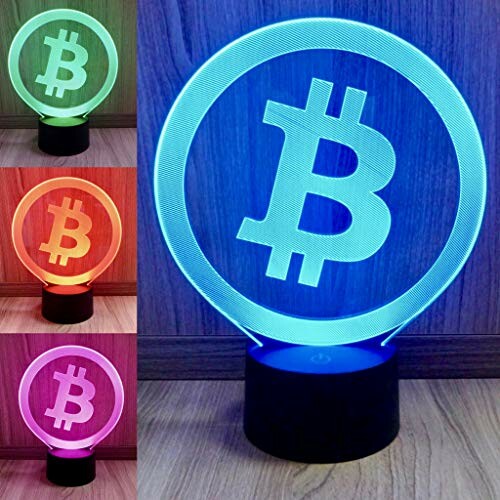 Multicolor LED-lamp in Bitcoin-design