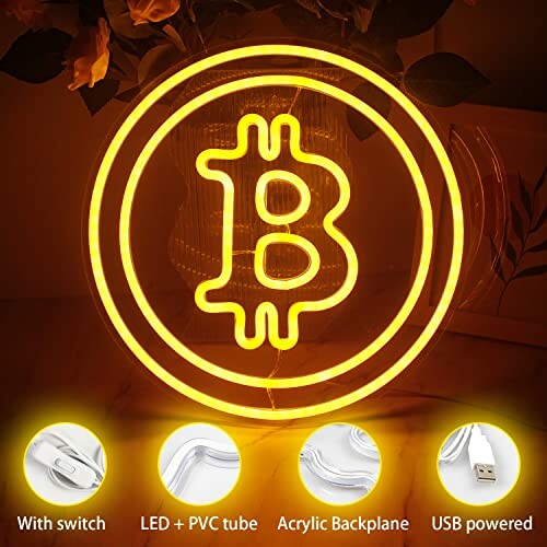 Bitcoin Led-lichtreclame