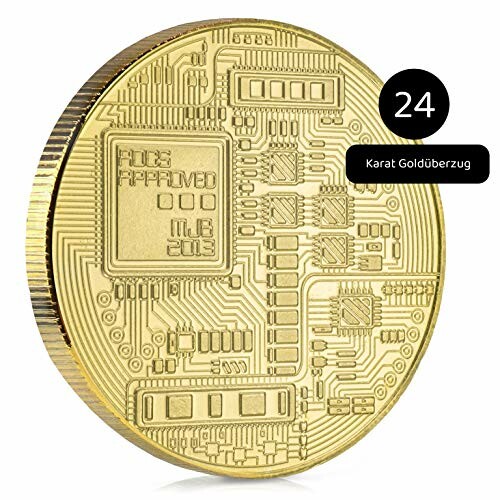 Gouden cryptocurrency munt met circuitontwerp